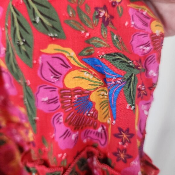 NWT Sezane X Farm Rio Gabriela Halter Neck Dress Macaw Flowers Size 8 - Picture 15 of 17